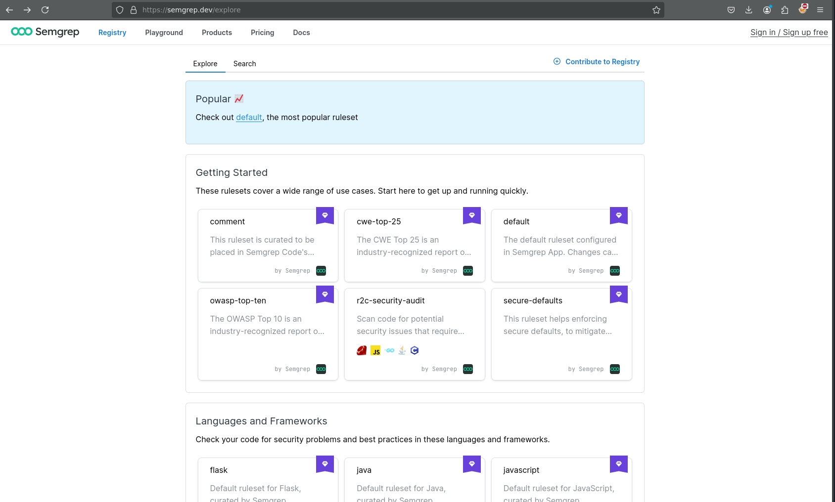 Semgrep Registry