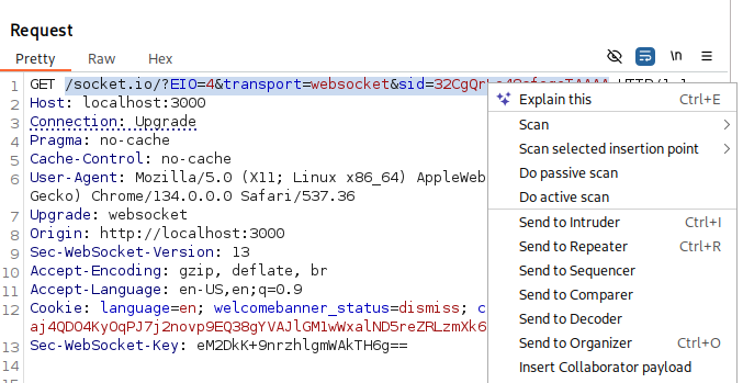 “Explain this” button in context menu of selection
